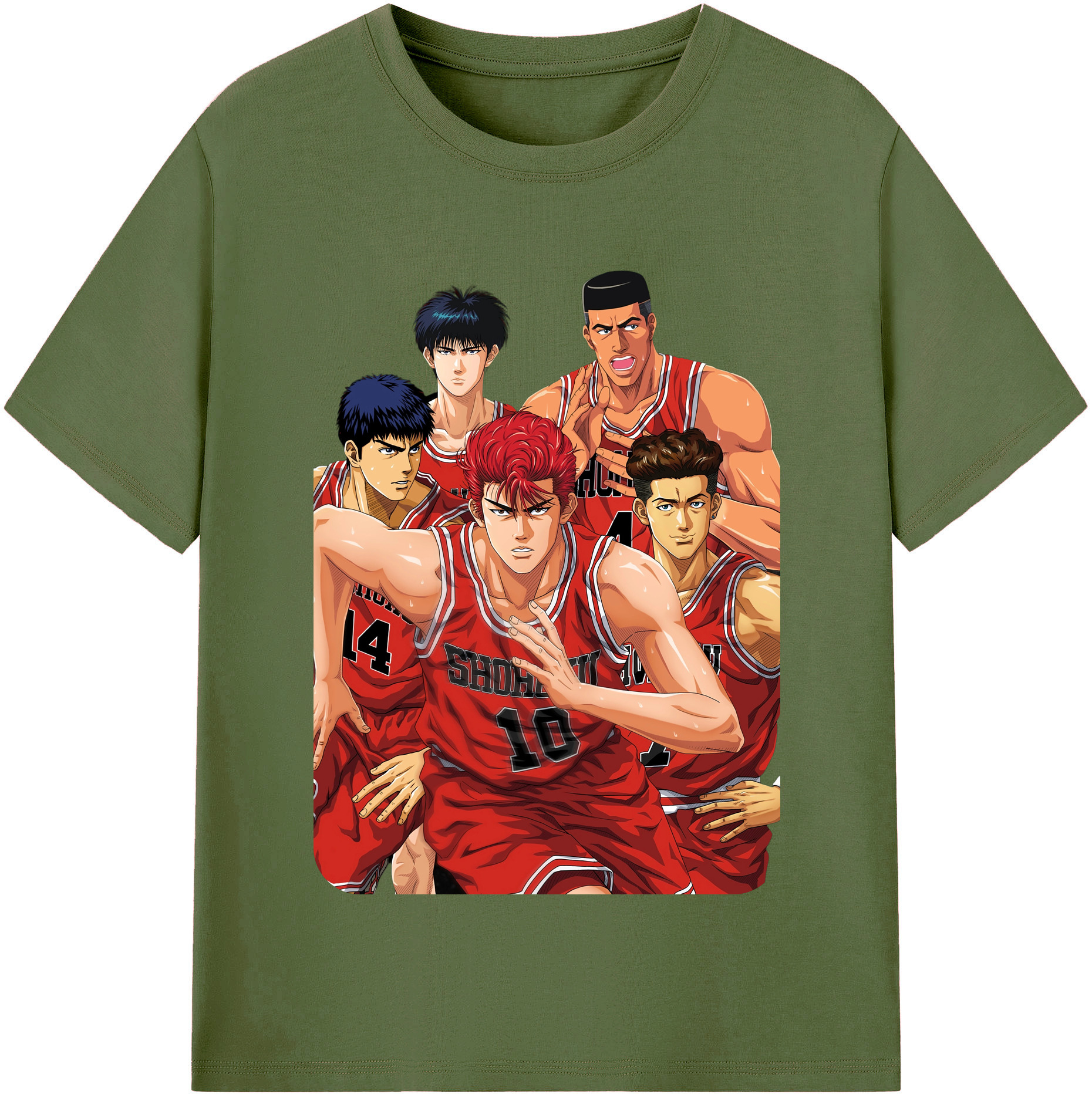 SLAM DUNK／スラムダンク 綿100％半袖Tシャツ（フロントプリント）